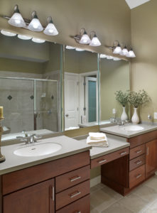mirrors in a bathroom